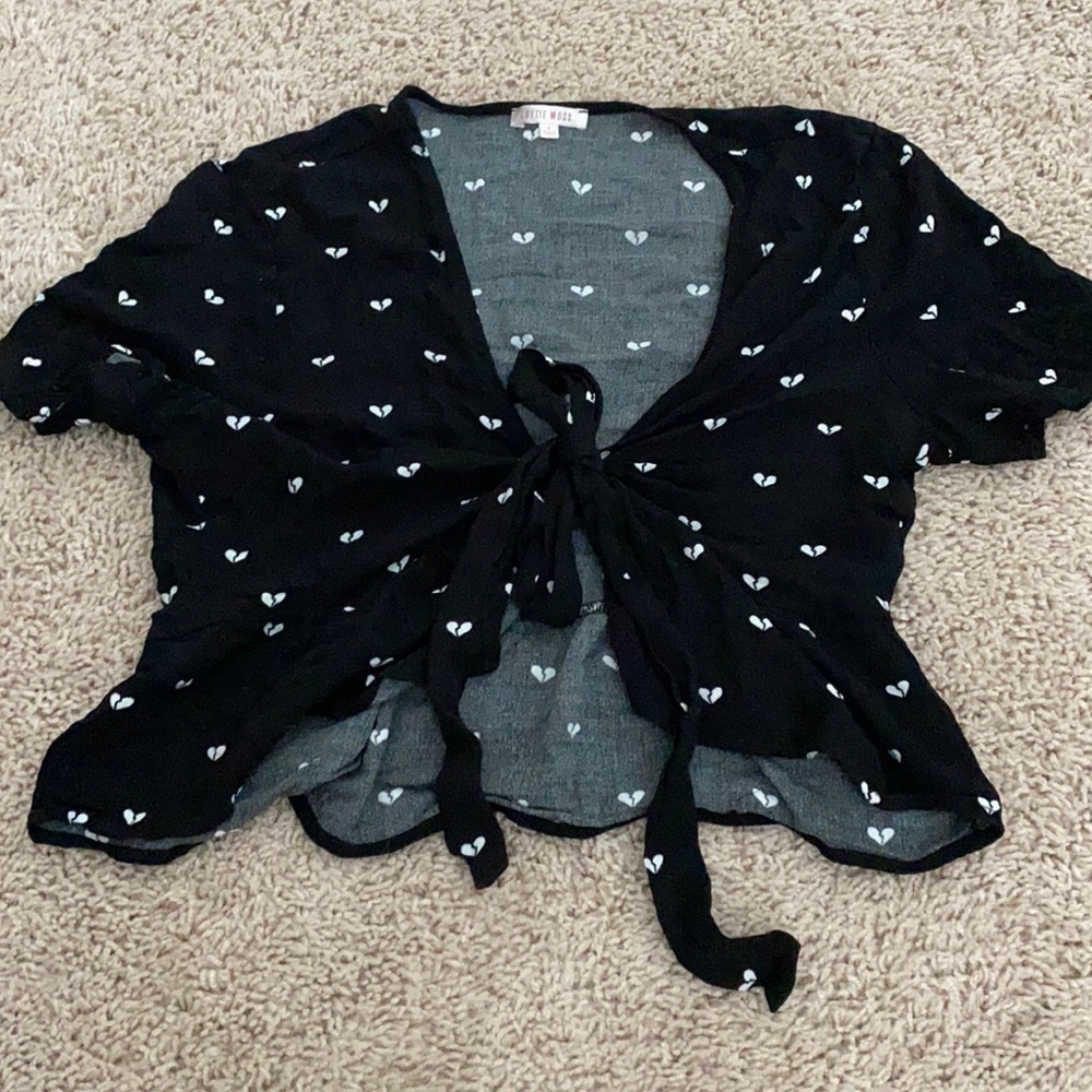 Low cut wrap shirt